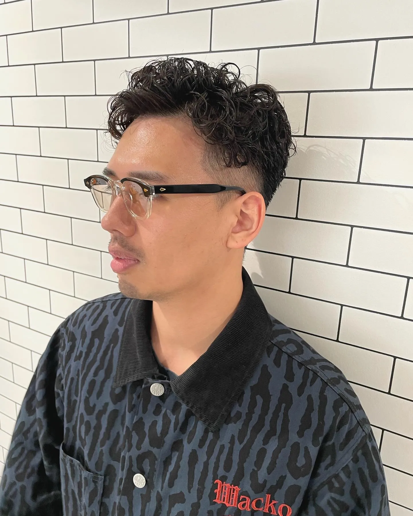 外国人のくるくるパーマ